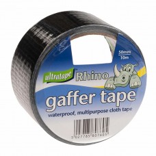 Ultratape Rhino Cloth Gaffer Tape 50mm x 10metres - Black