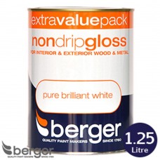 Berger 1.25 Litre Non Drip Gloss White