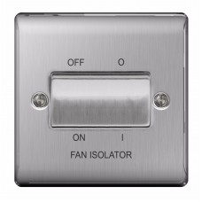 BG Nexus Brushed Steel Fan Isolator Switch