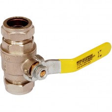 Gas Isolating Valve 15mm Compression Gas Isolation Lever 